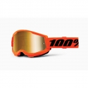 Maschera 100% STRATA 2 ARANCIONE lente specchiata oro Motocross Enduro Mtb