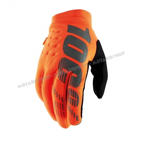 Guanto invernale 100% BRISKER ARANCIONE in Neoprene Motocross Enduro Mtb