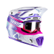 Casco motocross LEATT 7.5 V26 viola con maschera enduro quad 