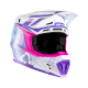 Casco motocross LEATT 7.5 V26 viola con maschera enduro quad 