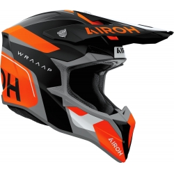CASCO AIROH WRAAAP CONQUER arancione nero motocross, enduro quad