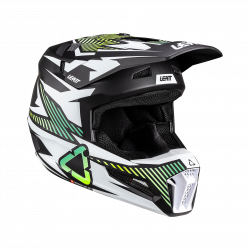 Casco motocross LEATT 3.5 V26 nero verde enduro quad