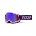 Maschera 100% STRATA 2 viola lente specchiata rosso/blu Motocross Enduro Mtb
