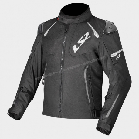 GIACCA moto LS2 ZOOM UOMO nera strada granturismo  WATERPROOF