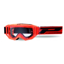  Maschera PROGRIP 3300 VISION arancione lente trasparente motocross enduro mtb