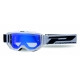  Maschera PROGRIP 3300 VISION bianca lente specchio blu motocross enduro mtb