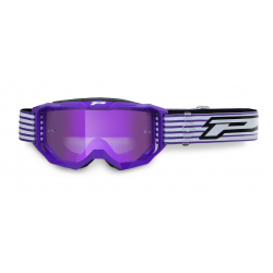 Maschera PROGRIP 3300 VISION VIOLA lente specchio viola motocross enduro mtb