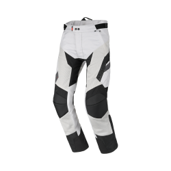Pantalone Macna QARGON in rete ventilata bianchi e neri con protezioni moto 