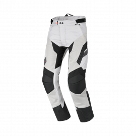Pantalone Macna QARGON in rete ventilata bianchi e neri con protezioni moto 