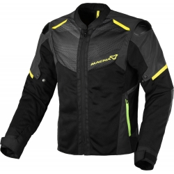 Giacca moto MACNA ORCANO 2.0 ventilata alta visibilità nero