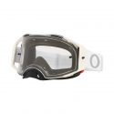 Maschera OAKLEY AIRBRAKE MX TUFF BLOCKS bianca motocross Enduro 