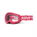 Maschera 100% STRATA 2 ROSA  lente trasparente Motocross Enduro Mtb