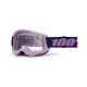 Maschera 100% STRATA 2 LILLA  lente trasparente Motocross Enduro Mtb
