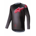 Maglia motocross Alpinestars SUPERTECH LIPAN 2025 grigio e rosso enduro Quad