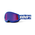 Maschera 100% STRATA 2 BLU  lente specchio rosso/blu Motocross Enduro Mtb