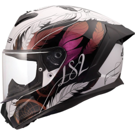 CASCO Integrale LS2 FF820 RAPID III BOHO bianco nero rosa moto strada scooter