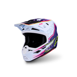 Casco ALPINESTARS S-M7 BLASTER bianco viola motocross quad enduro