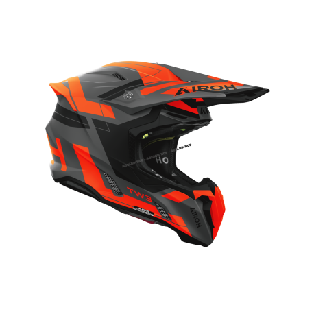 CASCO AIROH TWIST 3 FANCY arancione blu motocross, enduro quad