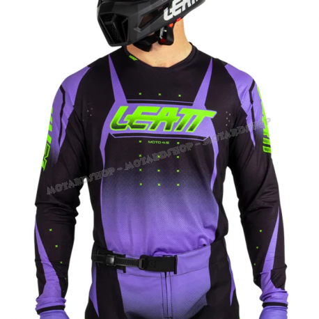 Completo motocross enduro LEATT MOTO 4.5 LITE V25 Argon viola e nero