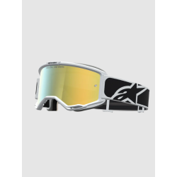 Maschera ALPINESTARS VISION 5 RORA bianca e nera lente specchio oro Motocross Enduro Mtb