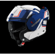 Casco Modulare AIROH MATHISSE 2 GENIUS bianco blu rosso moto strada granturismo