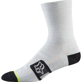 Fox Merino Wool Socks Heather White Calza tecnica MTB