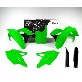 RTECH KIT PLASTICHE KAWASAKI KXF 450 2016-2017 Verde Neon